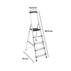 5five Escabeau pliable en aluminium 5 marches