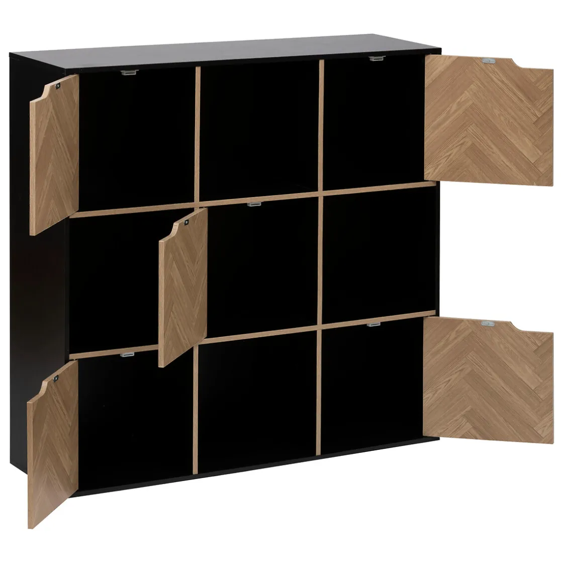 5five Etagère 9 cases, Effet bois et noir