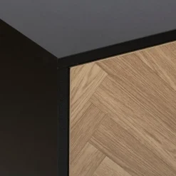 5five Etagère 6 cases, Effet bois et noir