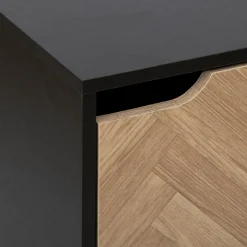 5five Etagère 3 cases, Effet bois et noir