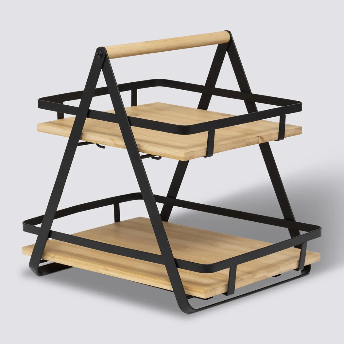 5five Etagère 2 niveaux avec anse, Bambou