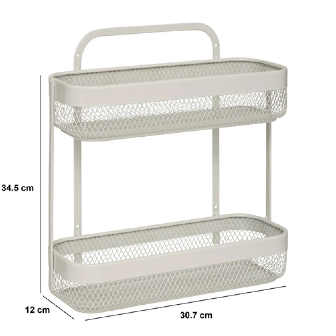 5five Etagère 2 niveaux en métal, Beige