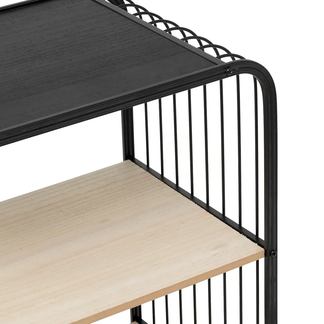 5five Etagère 3 niveaux, Métal et bois, Beige