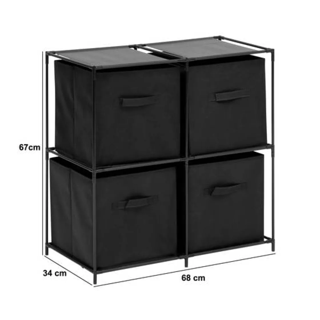 5five Etagère 2 niveaux, Noir