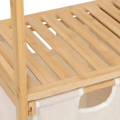 5five Etagère avec 2 sacs à linge, Bambou