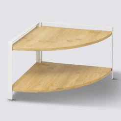 5five Etagère d'angle 2 niveaux, Blanc