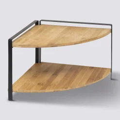 5five Etagère d'angle 2 niveaux, Noir