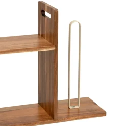 5five Etagère et porte-rouleau, 2 niveaux, marron