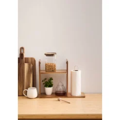 5five Etagère et porte-rouleau, 2 niveaux, marron