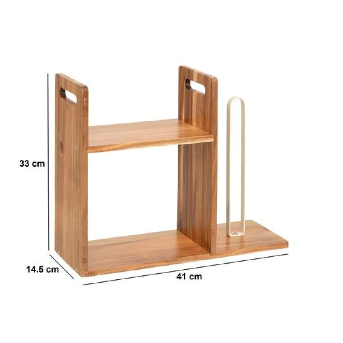 5five Etagère et porte-rouleau, 2 niveaux, marron