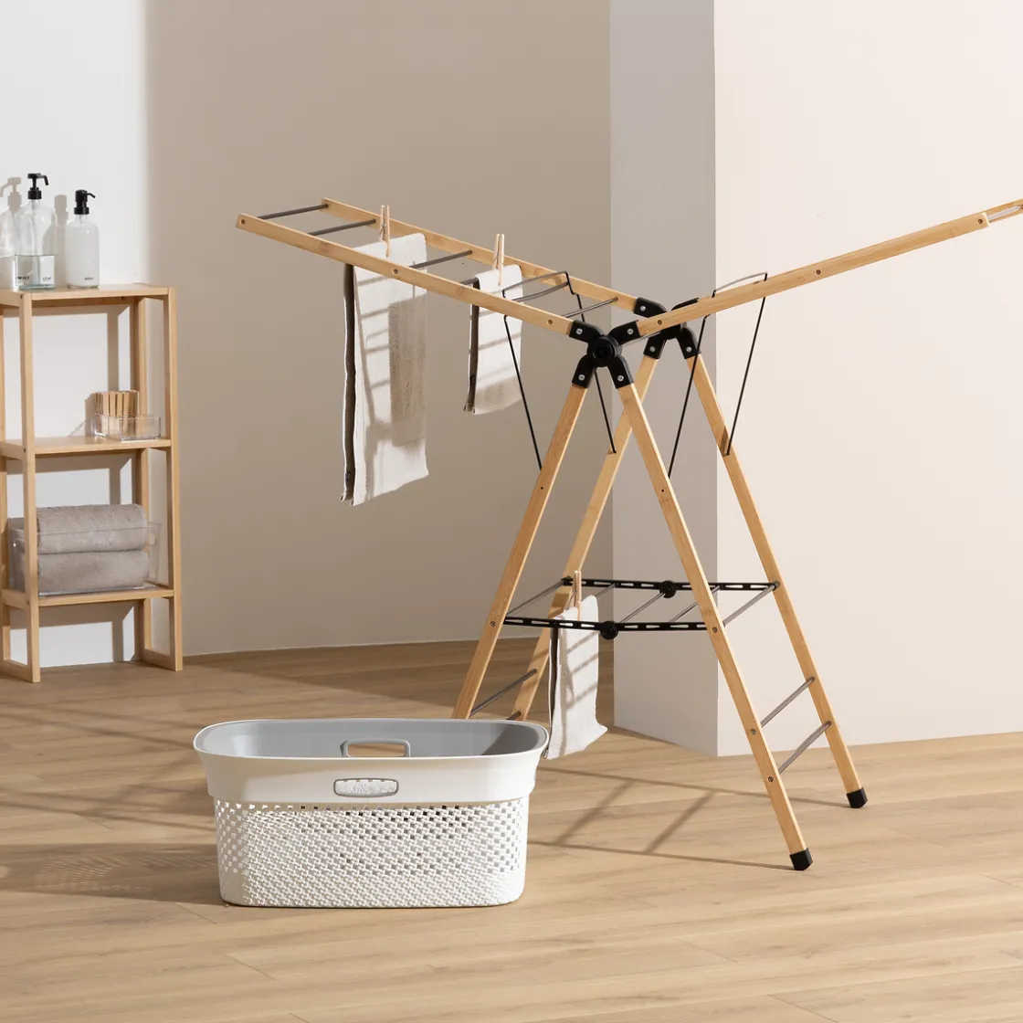 5five Etendoir à linge pont pliant 13 m