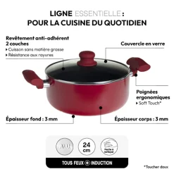 5five Faitout Aluminium, 24 cm