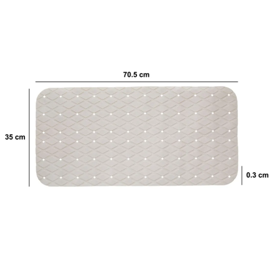 5five Fond de baignoire antidérapant, Plastique