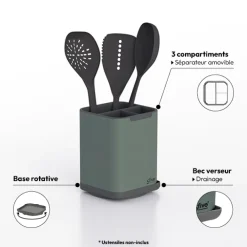 5five Égouttoir à couverts/ustensiles, Vert