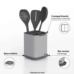 5five Égouttoir à couverts/ustensiles, Gris