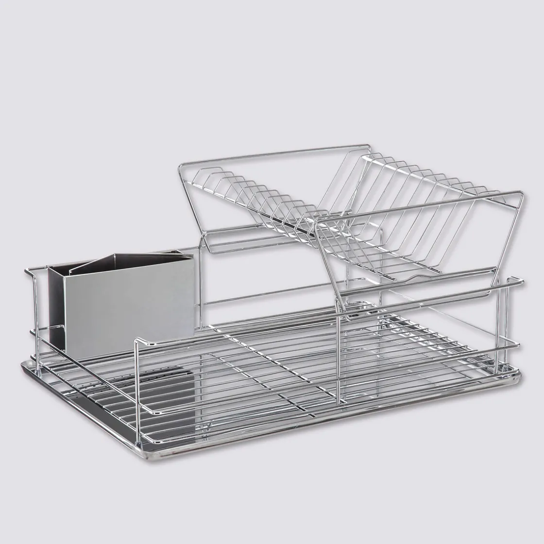 5five Égouttoir acier 2 niveaux avec plateau, Inox