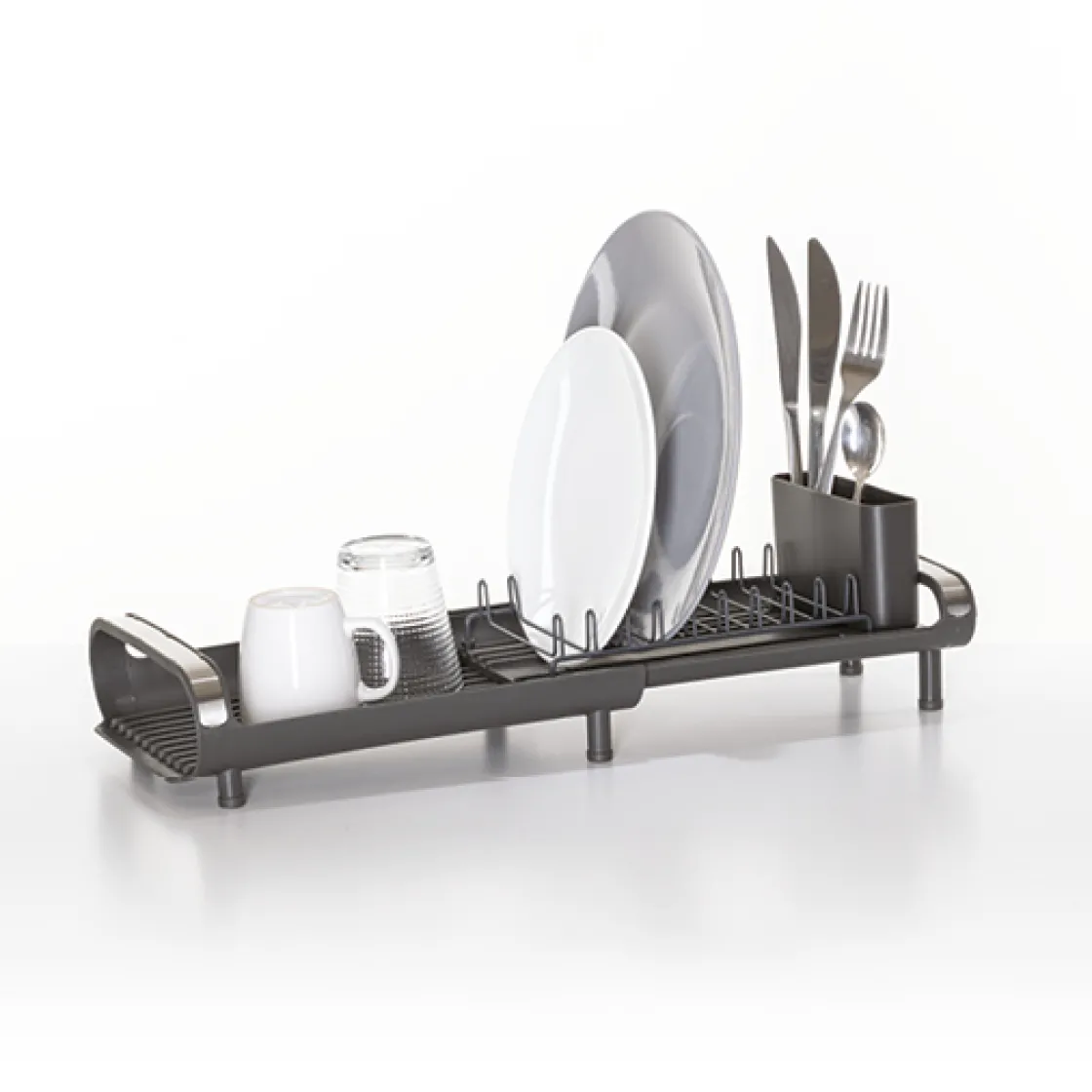 5five Égouttoir extensible 9 assiettes, Gris