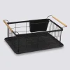 5five Égouttoir fer avec plateau, Noir