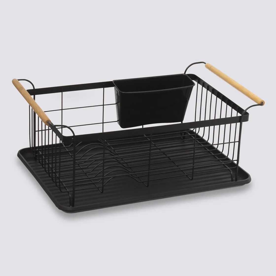5five Égouttoir fer avec plateau, Noir