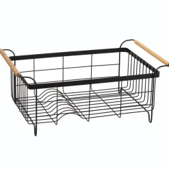 5five Égouttoir fer avec plateau, Noir