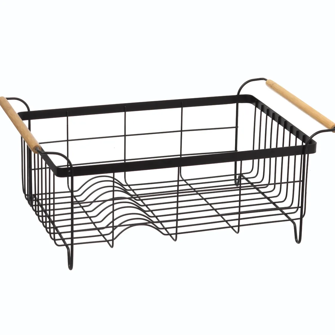 5five Égouttoir fer avec plateau, Noir