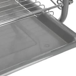 5five Égouttoir métal 2 niveaux avec plateau, Gris