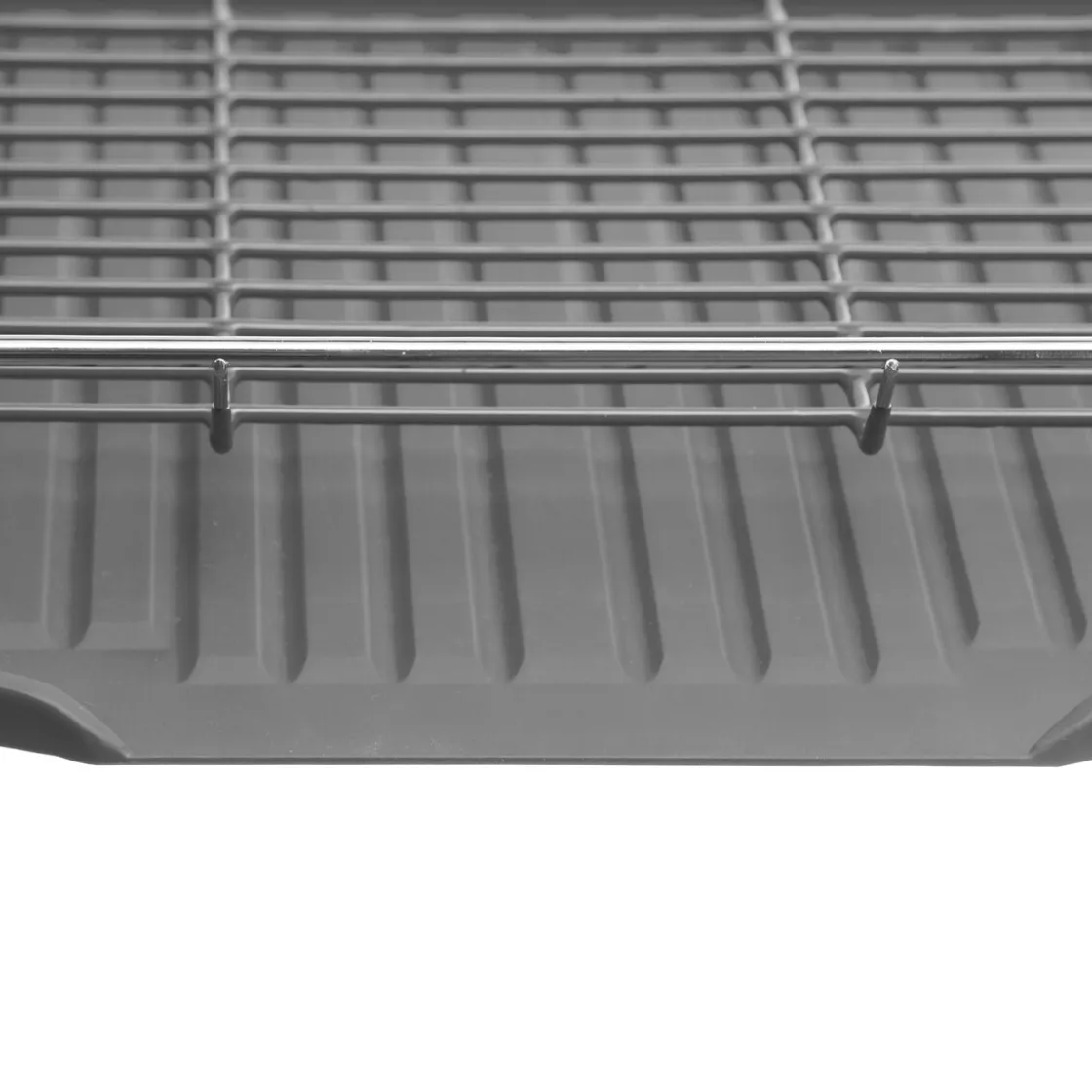 5five Égouttoir métal 2 niveaux avec plateau, Gris