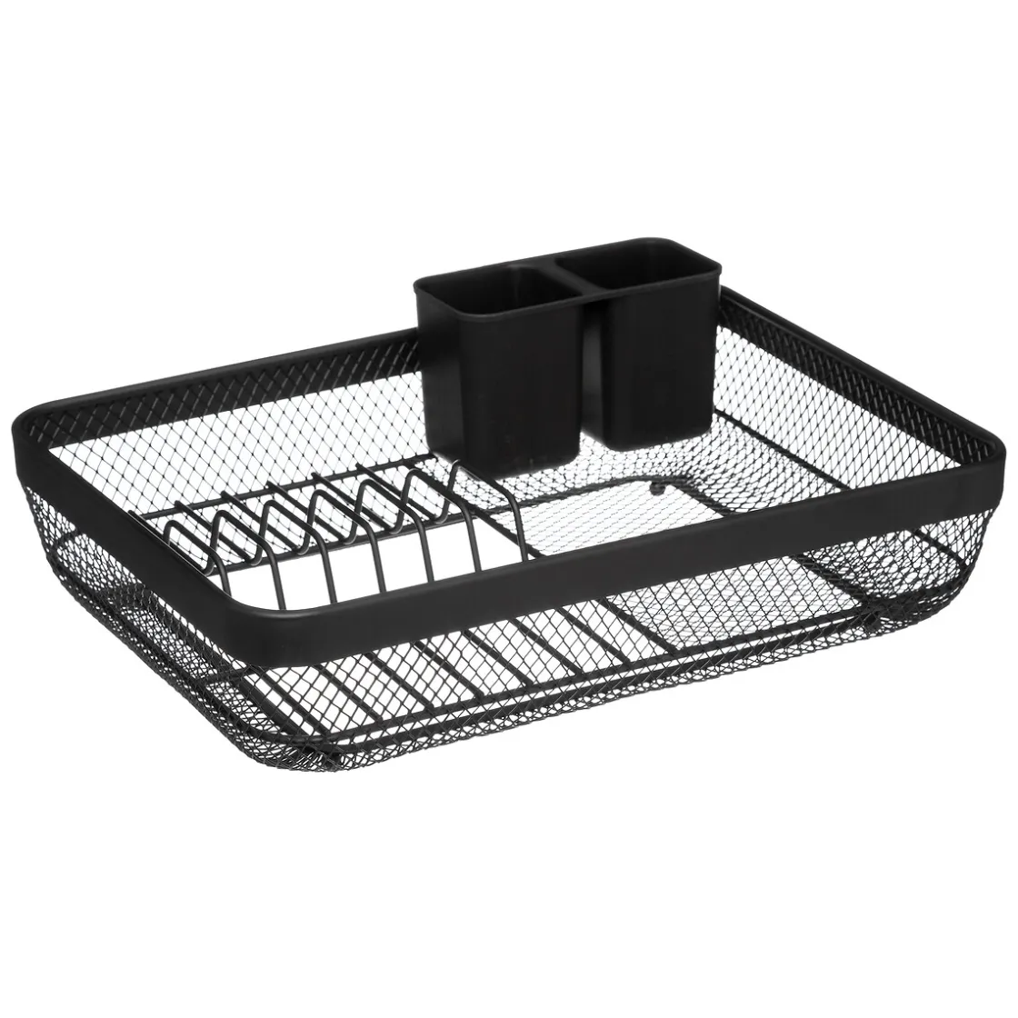 5five Égouttoir métal avec plateau, Noir