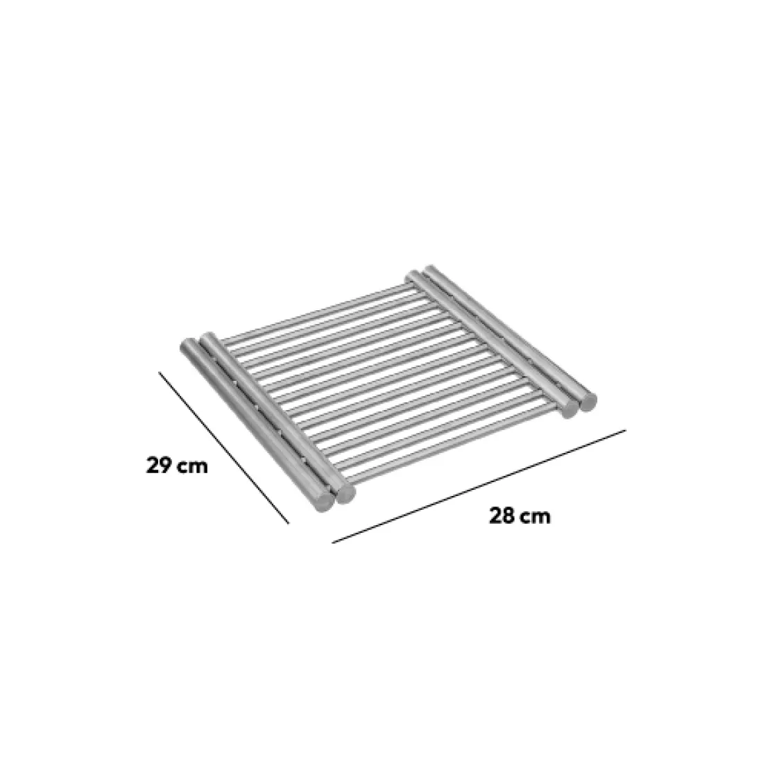 5five Grand dessous de plat extensible, Inox