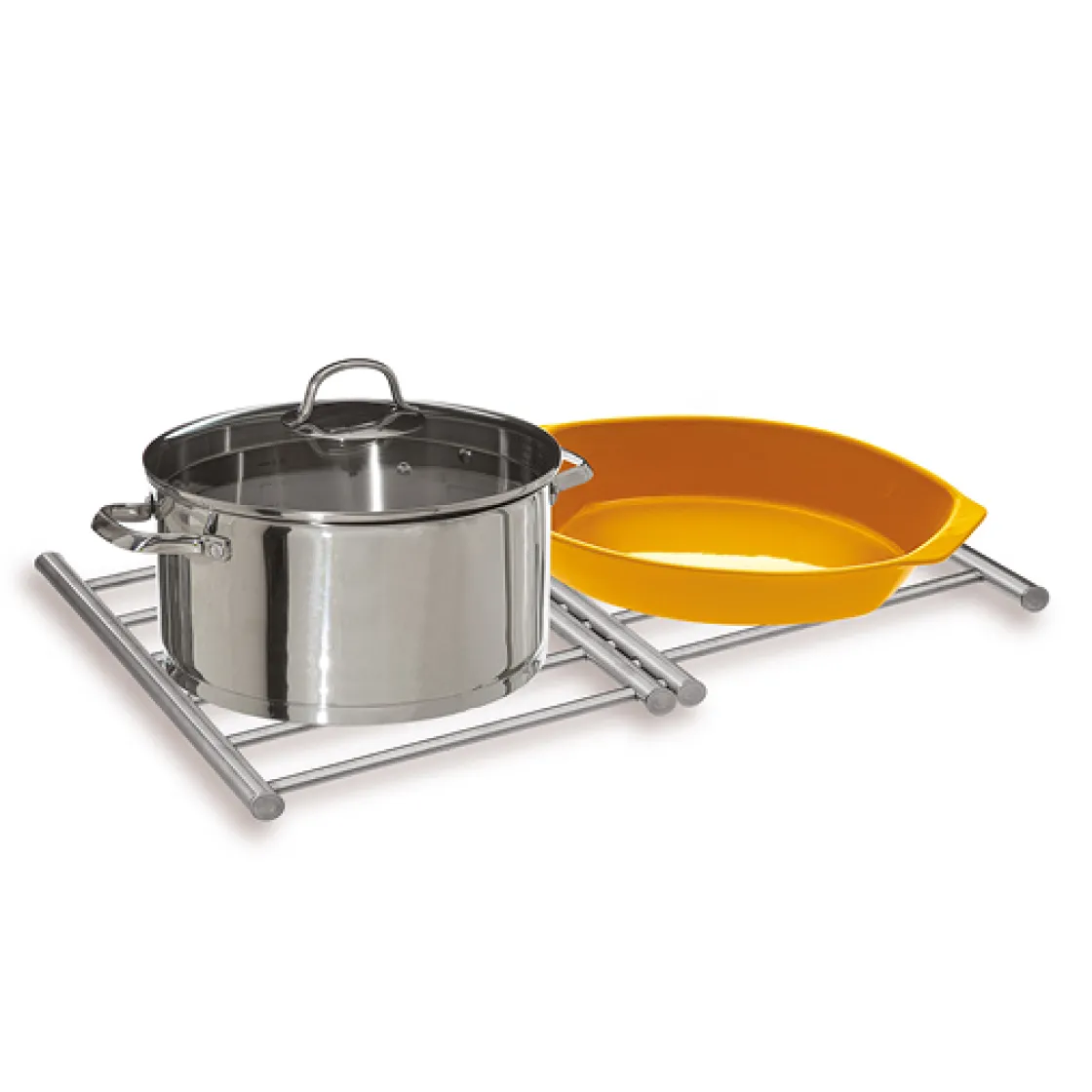 5five Grand dessous de plat extensible, Inox