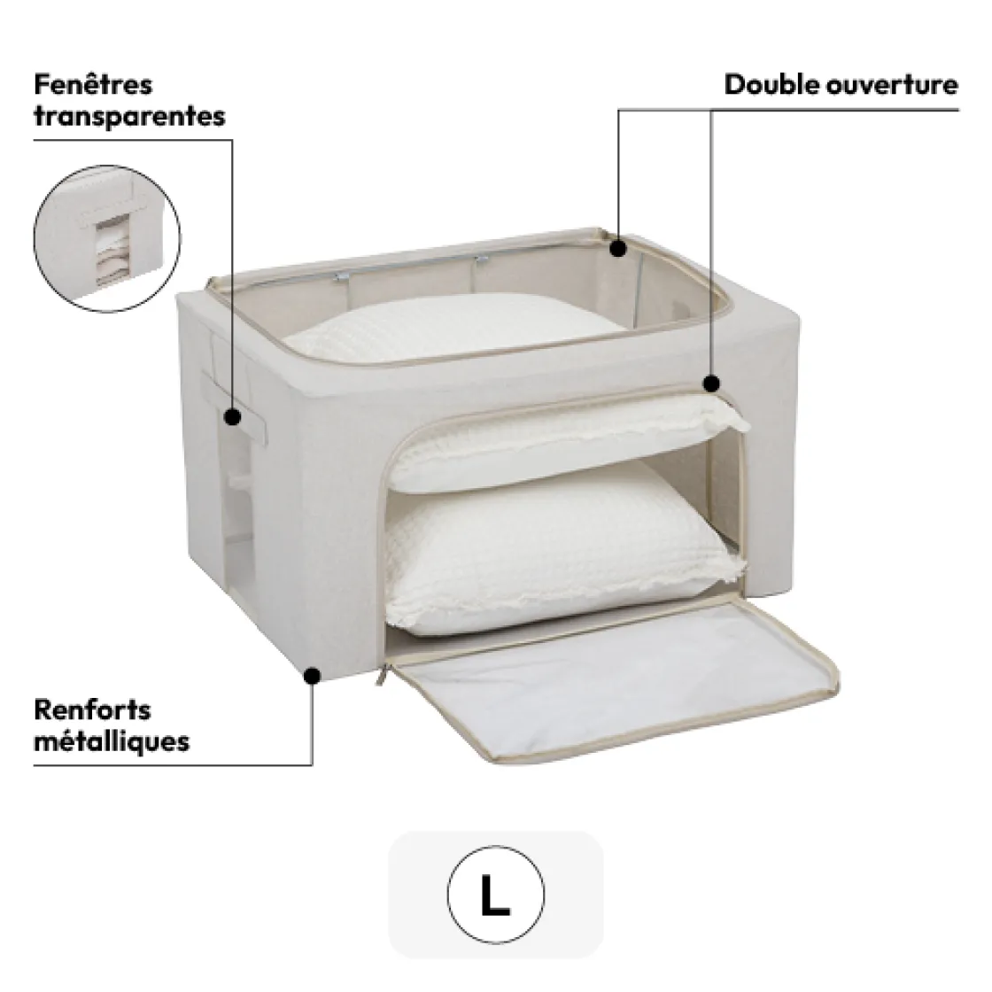 5five Housse de rangement double ouverture, 40x31 cm