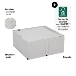 5five Housse de rangement rigide, Beige