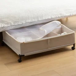 5five Housse de rangement sous lit, L.66 cm, Beige