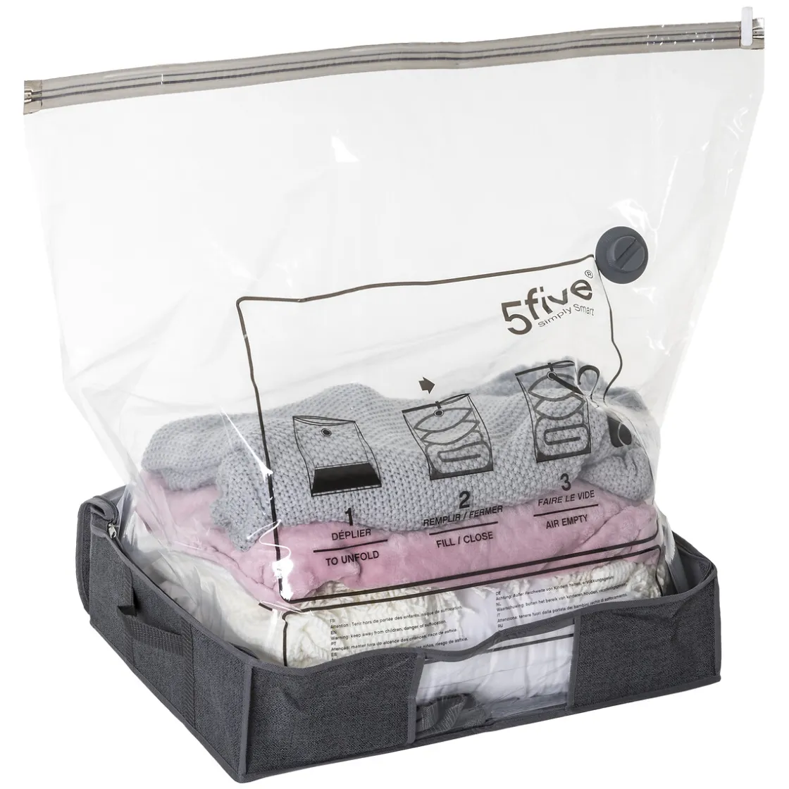 5five Housse rangement sous vide 60x45x15cm