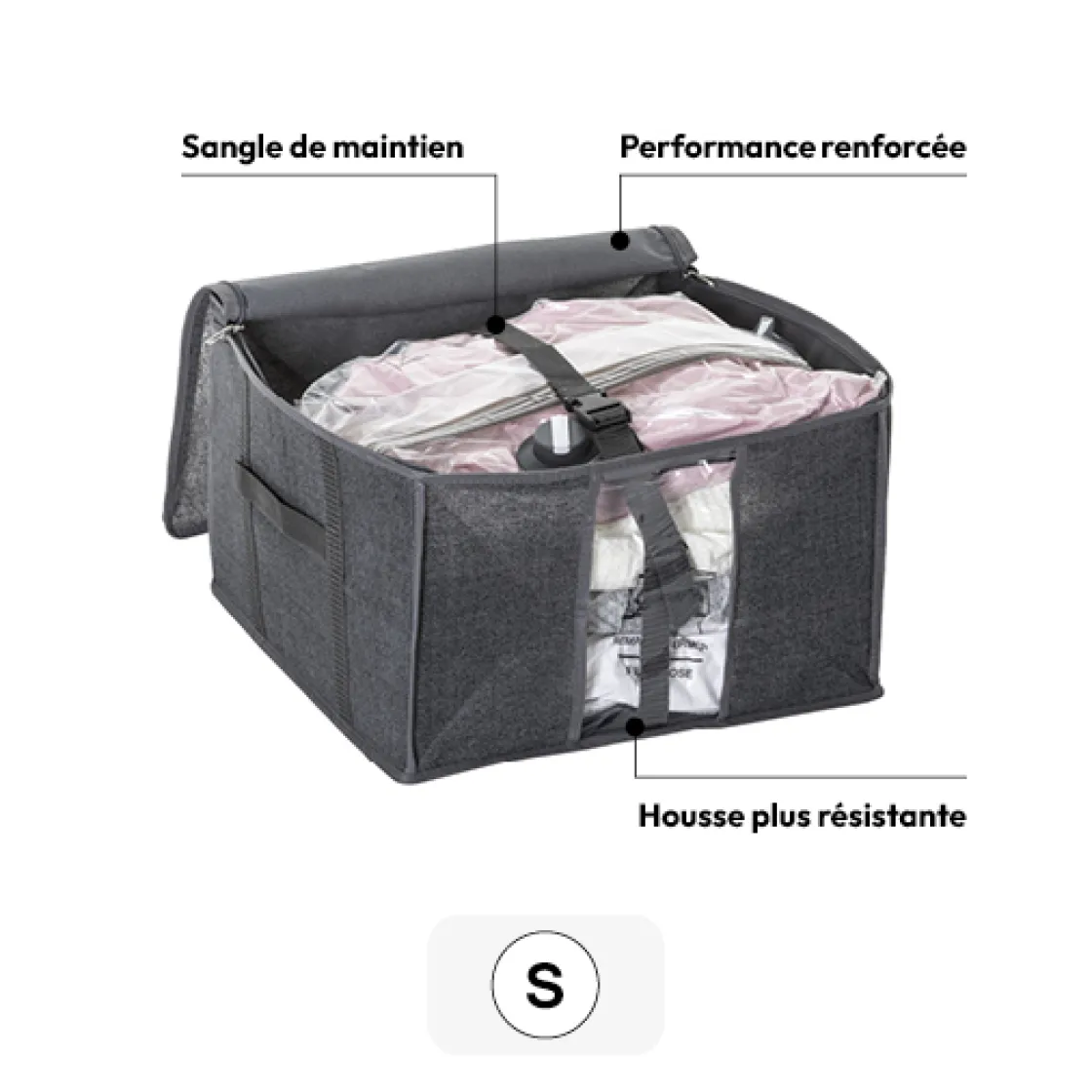 5five Housse rangement sous vide 40x40x25cm