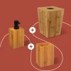 5five Kit accessoires de salle de bain, bambou