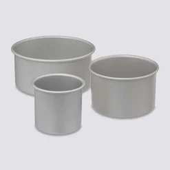 5five Lot 3 moules à gâteaux bord haut, Aluminium