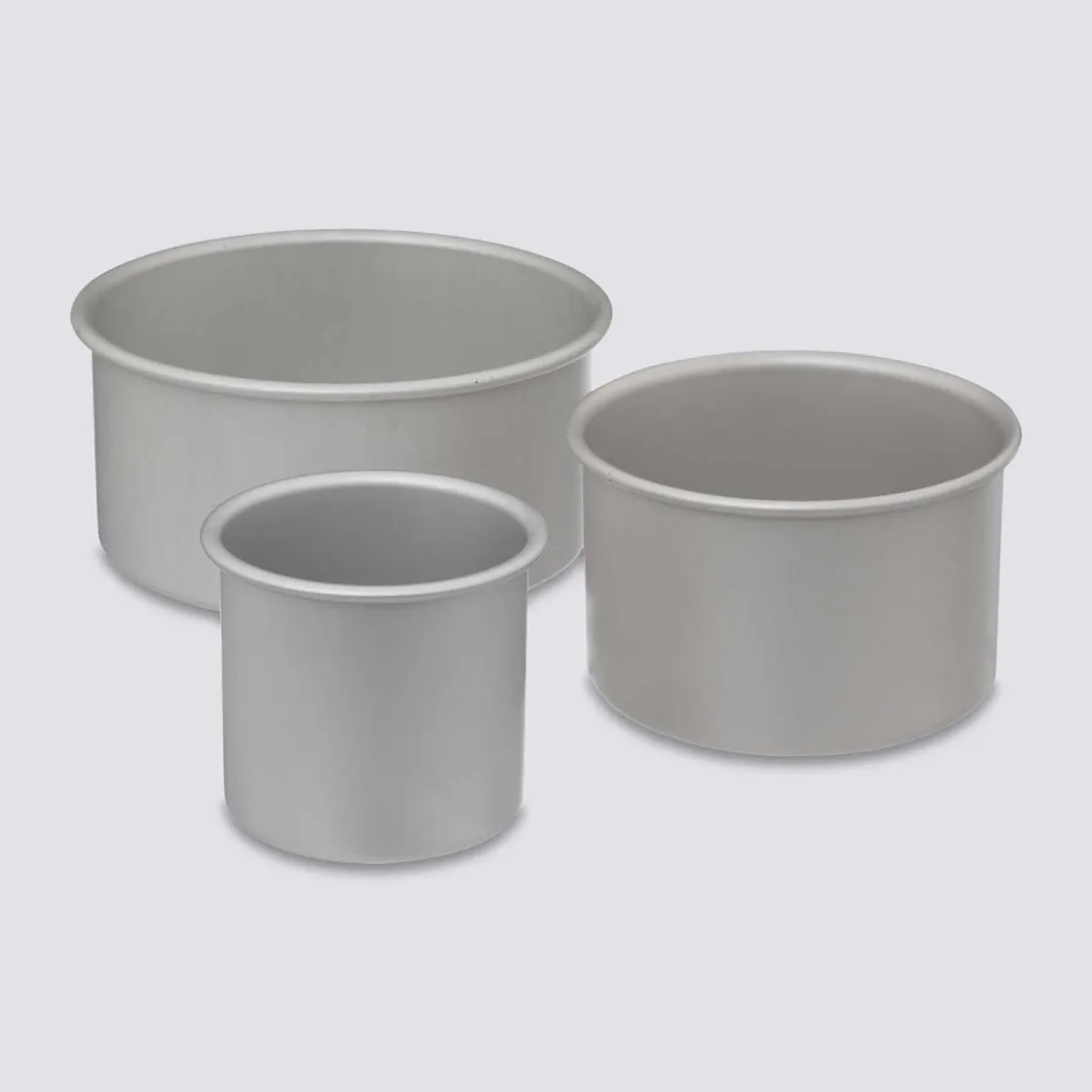 5five Lot 3 moules à gâteaux bord haut, Aluminium