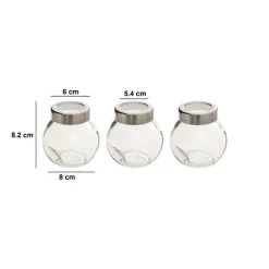 5five Lot de 3 bocaux à épices, 200 ml