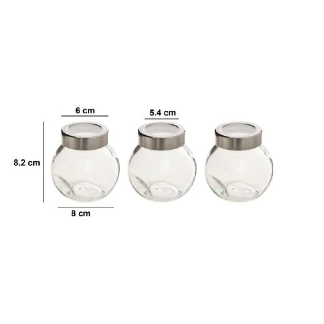 5five Lot de 3 bocaux à épices, 200 ml