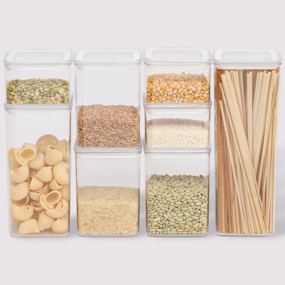 5five Lot de 8 bocaux de conservation hermétiques 0,5L à 2L