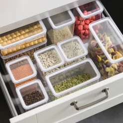 5five Lot de 8 bocaux de conservation hermétiques 0,5L à 2L