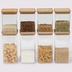 5five Lot de 8 bocaux de conservation hermétiques 1L et 1,5L