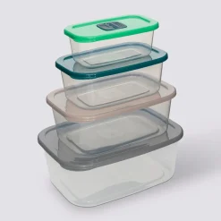 5five Lot de 4 boîtes de conservation avec valves micro-ondes