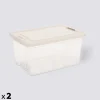 5five Lot de 2 boîtes de rangement 30L