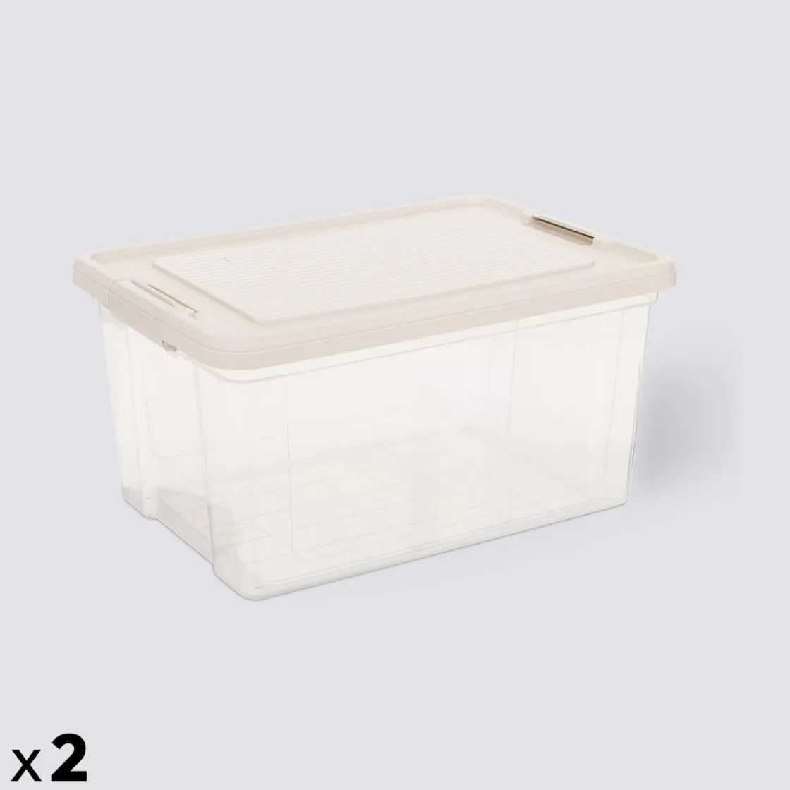 5five Lot de 2 boîtes de rangement 30L