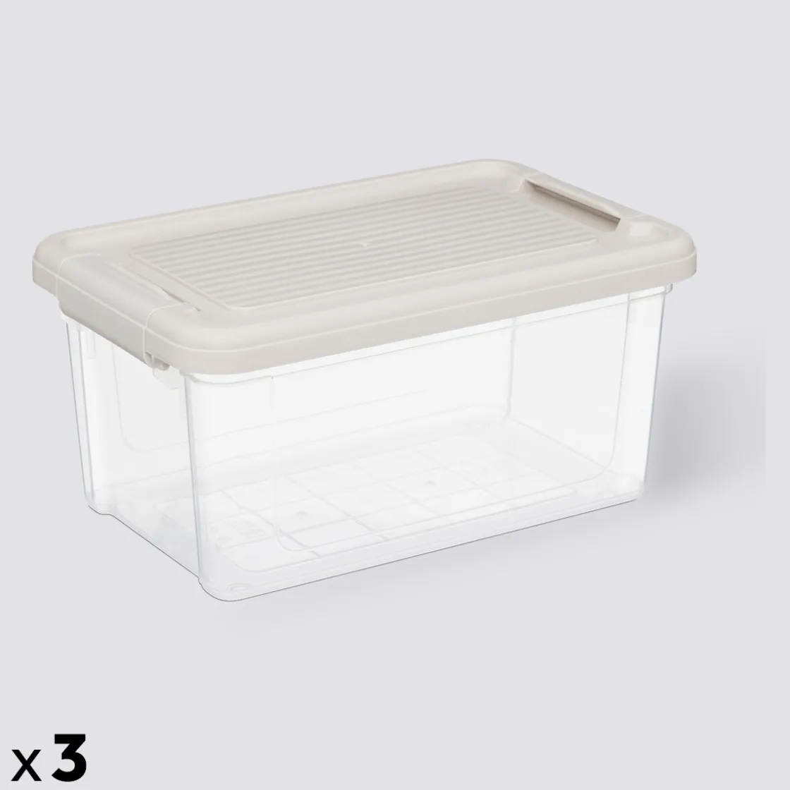 5five Lot de 3 boîtes de rangement 5L