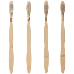 5five Lot de 4 brosses à dents, Bambou