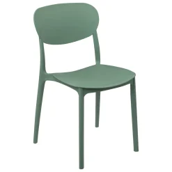 5five Lot de 6 chaises empilables plastique, Vert