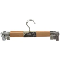 5five Lot de 3 cintres à pinces métal/bois